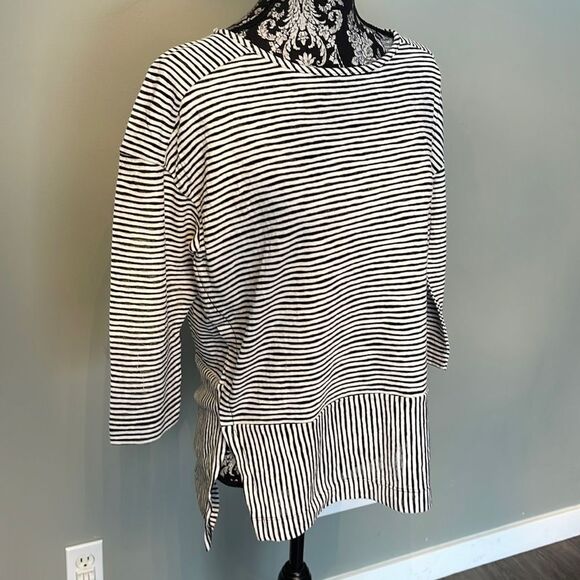 Jones New York Cotton Stripe Longsleeve NEW - Picture 1 of 4